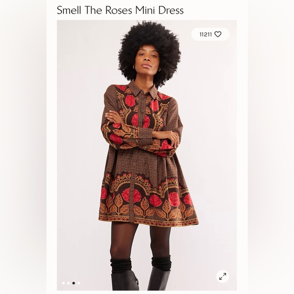 Free People Dresses & Skirts - Free People Smell The Roses Mini Dress